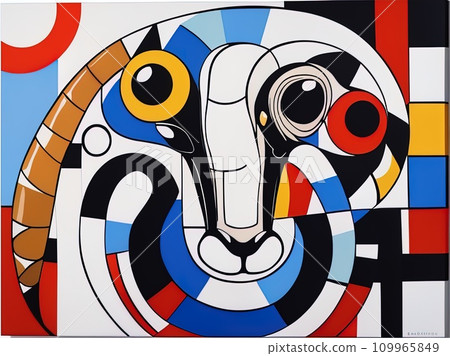 abstract painting of snake abstract painting of snake 109965849