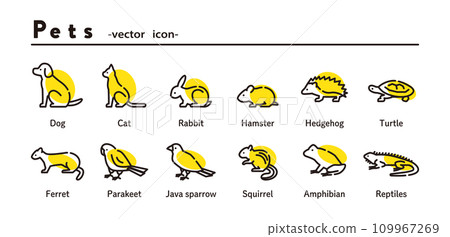 Animal icon illustration set Animal icon illustration set 109967269