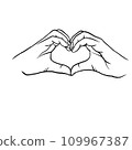 make a heart with your hands 109967387