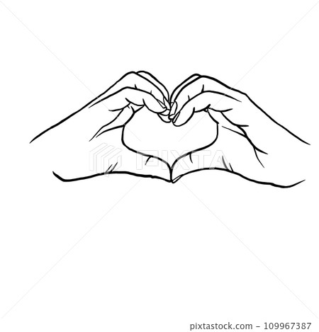 make a heart with your hands 109967387