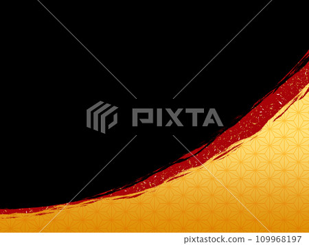 Gold Japanese pattern background frame Gold Japanese pattern background frame 109968197