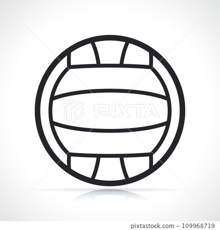 volley-ball ball line icon isolated 109968719