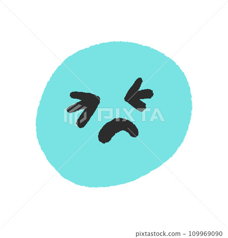 痛苦/焦慮的表情表情符號-簡單可愛的手繪臉部設計素材 痛苦/焦慮的表情表情符號-簡單可愛的手繪臉部設計素材 109969090