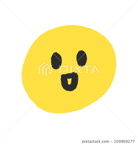 Handwritten cute smiling emoticon - simple line drawing emoticon design material Handwritten cute smiling emoticon - simple line drawing emoticon design material 109969277