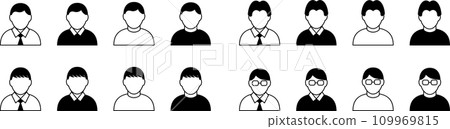 Male avatar icon set 109969815