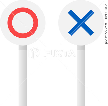 Simple circle and cross tags Simple circle and cross tags 109969834