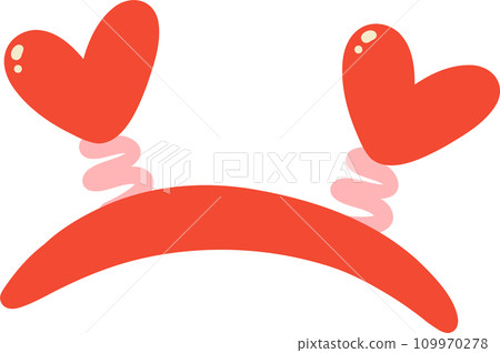 Cute Valentine heart headband illustration Cute Valentine heart headband illustration 109970278