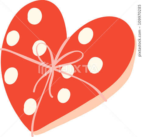 Cute Valentine heart gift box illustration Cute Valentine heart gift box illustration 109970285