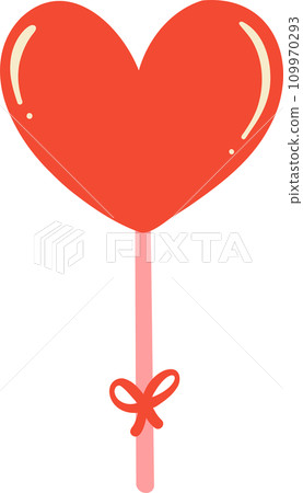 Cute Valentine heart candy lollipop illustration Cute Valentine heart candy lollipop illustration 109970293