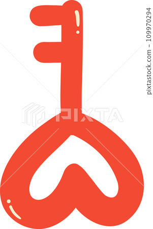 Cute Valentine key illustration 109970294