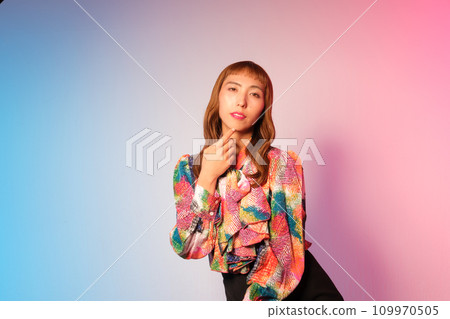 Cool female beauty portrait Cool female beauty portrait 109970505