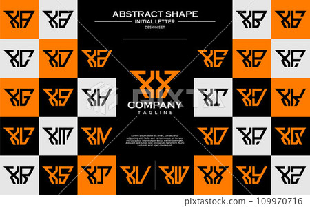 Set of simple trapezoid shape letter X XX logo design Set of simple trapezoid shape letter X XX logo design 109970716