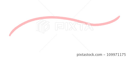 輕輕彎曲的手繪線條-簡約時尚的塗鴉裝飾素材 109971175