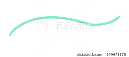 輕輕彎曲的手繪線條-簡約時尚的塗鴉裝飾素材 109971176