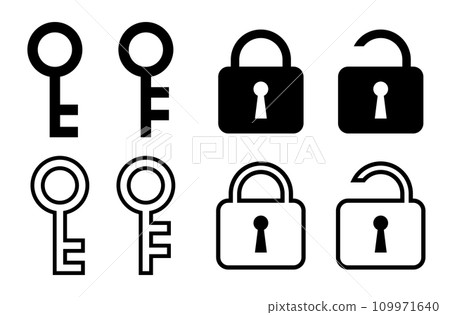 Image illustration of various keys 109971640