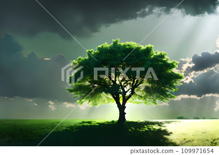 One tree backlit 3 One tree backlit 3 109971654