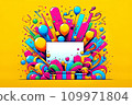 Colorful campaign illustration board material 109971804
