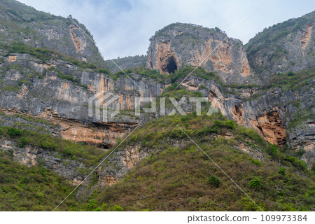 Magnificent view of the Three Gorges of the Yangtze River. Magnificent view of the Three Gorges of the Yangtze River. 109973384