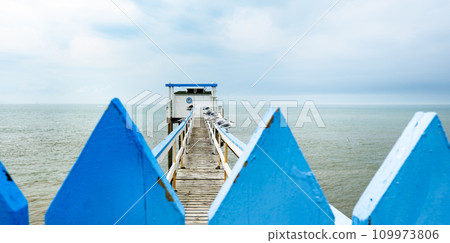 Traditional fisherman hut in french coast 109973806