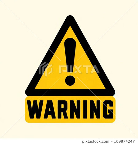 Vector illustration of an icon that alerts you to danger Vector illustration of an icon that alerts you to danger 109974247