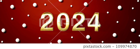 2024 new year theme with white candy dots 2024 new year theme with white candy dots 109974870