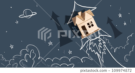 Housing price rising up like a rocket 109974872