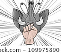 大象吃上勾拳_用拳頭_用集中線條 大象吃上勾拳_用拳頭_用集中線條 109975890