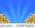 Coin and concentrated line background blue horizontal 109976800
