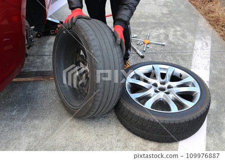 無釘防滑輪胎更換工作 109976887