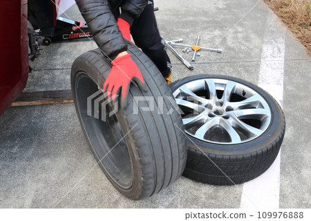 無釘防滑輪胎更換工作 109976888
