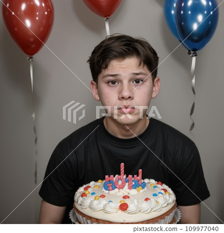 Bored boy in a party Bored boy in a party 109977040