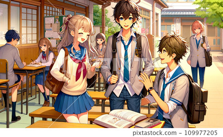 Daily life of high school students Daily life of high school students 109977205
