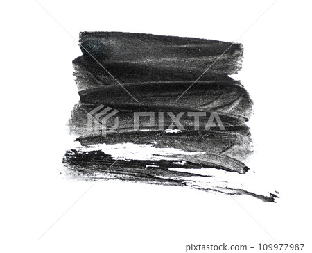 Black abstract brush strokes and splashes of paint on paper. Grunge art calligraphy background Black abstract brush strokes and splashes of paint on paper. Grunge art calligraphy background 109977987