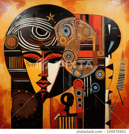 Ethnic ornament. Traditional African background. Generative AI 109978401