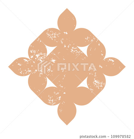 Abstract geometric bauhaus grunge brown frame for Wall Decoration, Postcard, Social Media Banner, Brochure Cover Design Background. Modern Abstract Painting Artwork Vector Pattern illustration 109978582