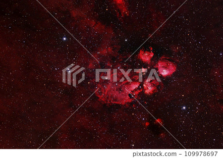Red cosmic nebula in deep space. Elements of this image furnished by NASA Red cosmic nebula in deep space. Elements of this image furnished by NASA 109978697