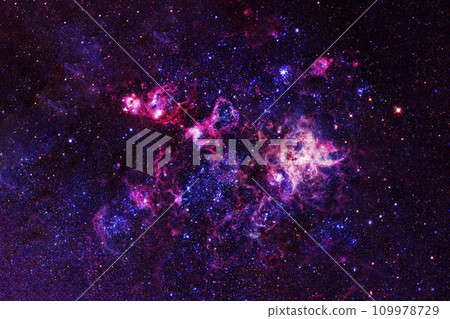 Blue space nebula with stars. Elements of this image furnished by NASA Blue space nebula with stars. Elements of this image furnished by NASA 109978729