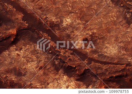 Surface of the planet Mars. Elements of this image furnished by NASA 109978755
