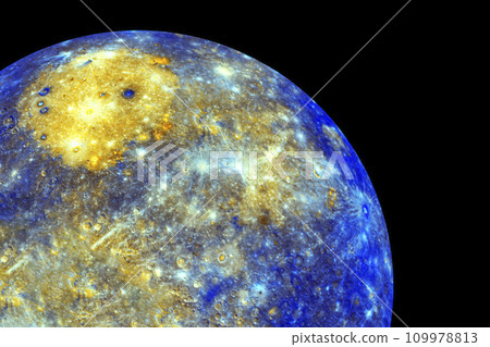 Planet Mercury. Elements of this image furnished by NASA 109978813
