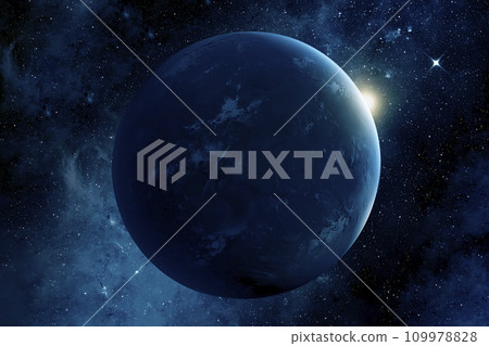 An exoplanet similar to Earth. Elements of this image furnished by NASA 109978828