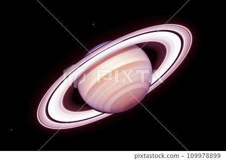 Planet Saturn on a dark background. Elements of this image furnished by NASA 109978899