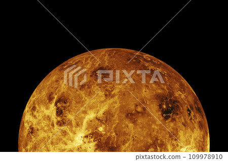 Planet Venus on a dark background. Elements of this image furnished by NASA 109978910