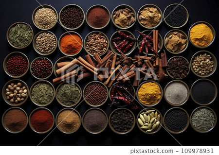 Various spices. Generative AI 109978931