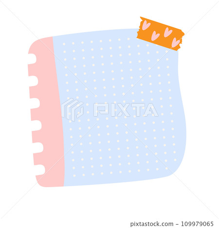 blue note paper post with heart type. Love romantic sticker on wall. Valentine greeting card, design Notepad Vector illustration blue note paper post with heart type. Love romantic sticker on wall. Valentine greeting card, design Notepad Vector illustration 109979065