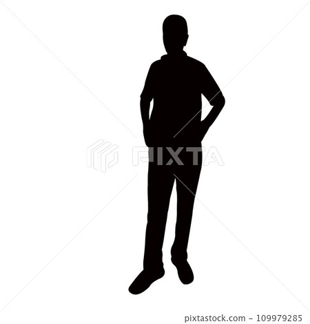 a man body silhouette vector a man body silhouette vector 109979285