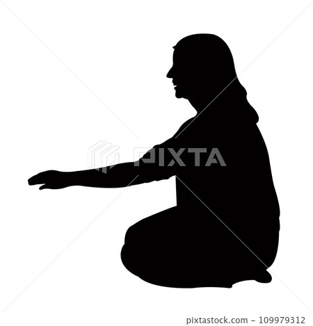 a woman body silhouette vector - Stock Illustration [109979312] - PIXTA