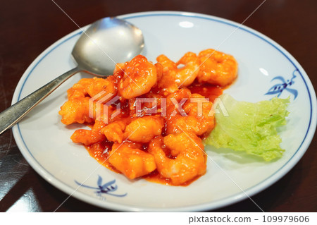 Chinese restaurant shrimp chili shrimp chili sauce Chinese restaurant shrimp chili shrimp chili sauce 109979606