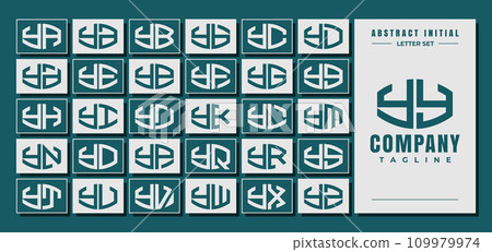 Abstract curve shape initial Y YY letter logo... - Stock Illustration ...