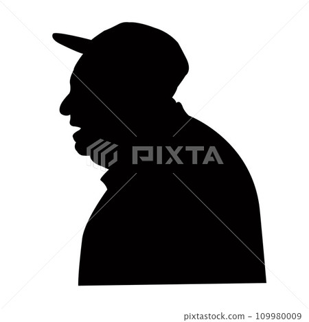 a man head silhouette vector a man head silhouette vector 109980009