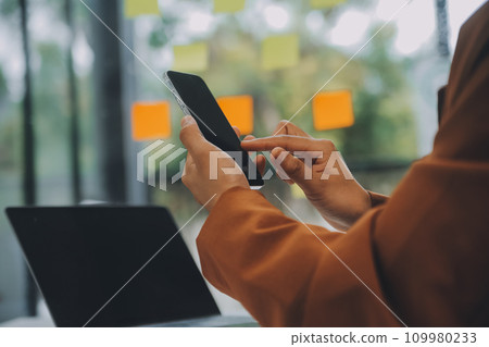 Group of business people working together in the office new concept business project presentation ideas. 109980233